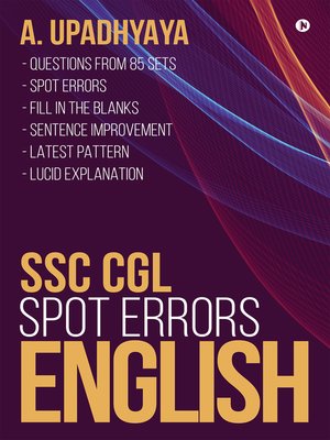 cover image of SSC CGL Spot Errors English